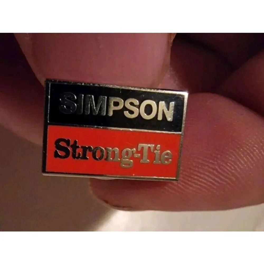 Vintage‎ Enamel Pin Pinback Simpson Strong Tie